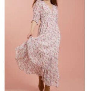 Floral Pink Maxi Dress